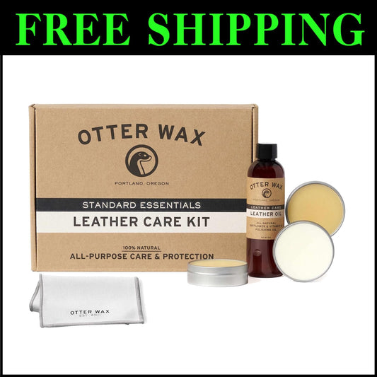 All-Natural Leather Maintenance Set with Saddle Soap & Protective Salve