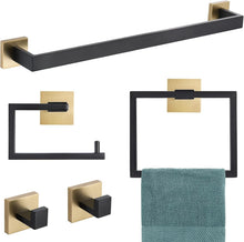 Load image into Gallery viewer, Modern Wall-Mounted 5-Piece Bathroom Accessories Set - Stylish and Durable