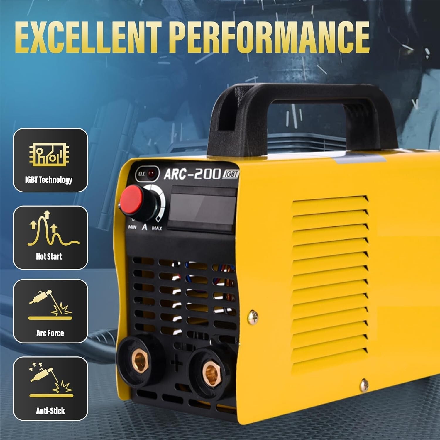 110V Portable Welding Machine, 200Amp Power with LCD - Ideal for Beginners