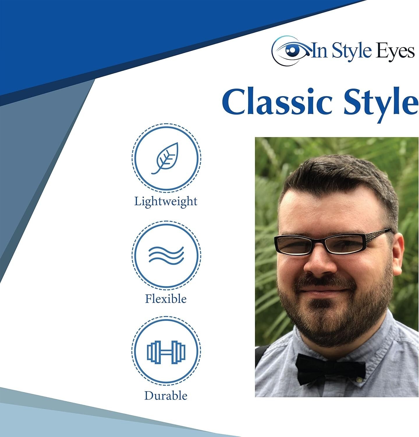 Stylish High Magnification Reading Glasses with Grecian Key Design - 7.0X