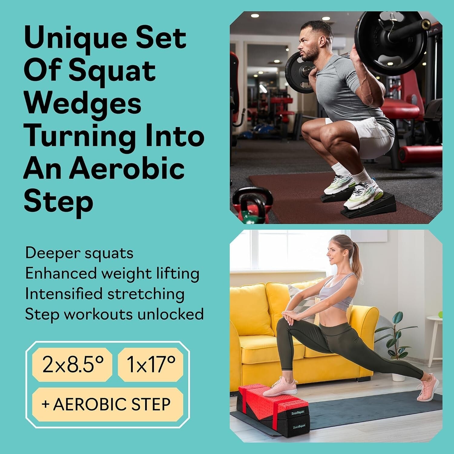 Calf Stretcher & Squat Wedge Block - Innovative Exercise Solution for All Levels