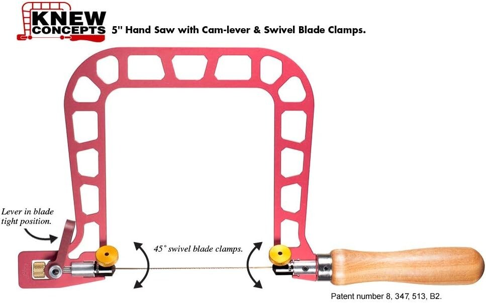 Innovative 5 in. Woodworker Fret Saw with Easy Blade Changes and Tensioning