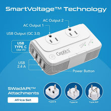 Load image into Gallery viewer, Travel-Ready Voltage Converter - 200W 220V to 110V Adapter with Surge Protection