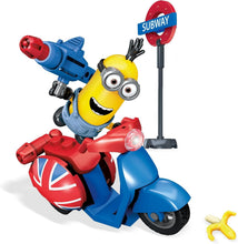 Load image into Gallery viewer, Interactive Mega Bloks Minions Scooter Escape Set - Ideal for Creative Kids