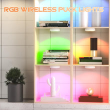 Load image into Gallery viewer, 8 Color Changeable Wireless Motion Sensor Puck Lights - 5 Pack with USB Recharge