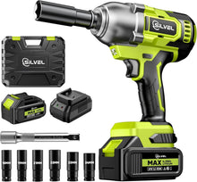 Load image into Gallery viewer, All-in-One Cordless Impact Wrench Set with 4.0Ah Battery &amp; 6 Sockets Included