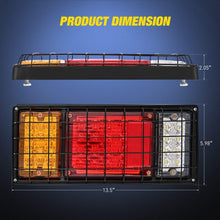 Load image into Gallery viewer, 40 LED Waterproof Trailer Tail Light Kit - Clear Lens, Chrome Finish for 10-30V