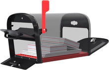 Load image into Gallery viewer, Heavy-Duty Locking Mailbox with Front &amp; Rear Access - USPS Approved - Black
