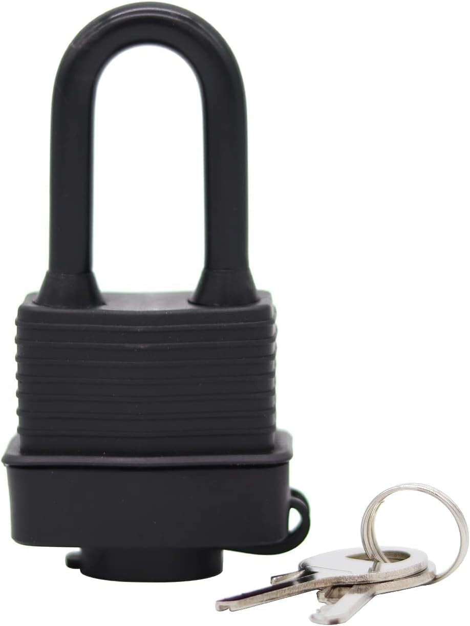 72-Pack Waterproof Laminated Steel Padlocks - Keyed Alike for All-Weather Use