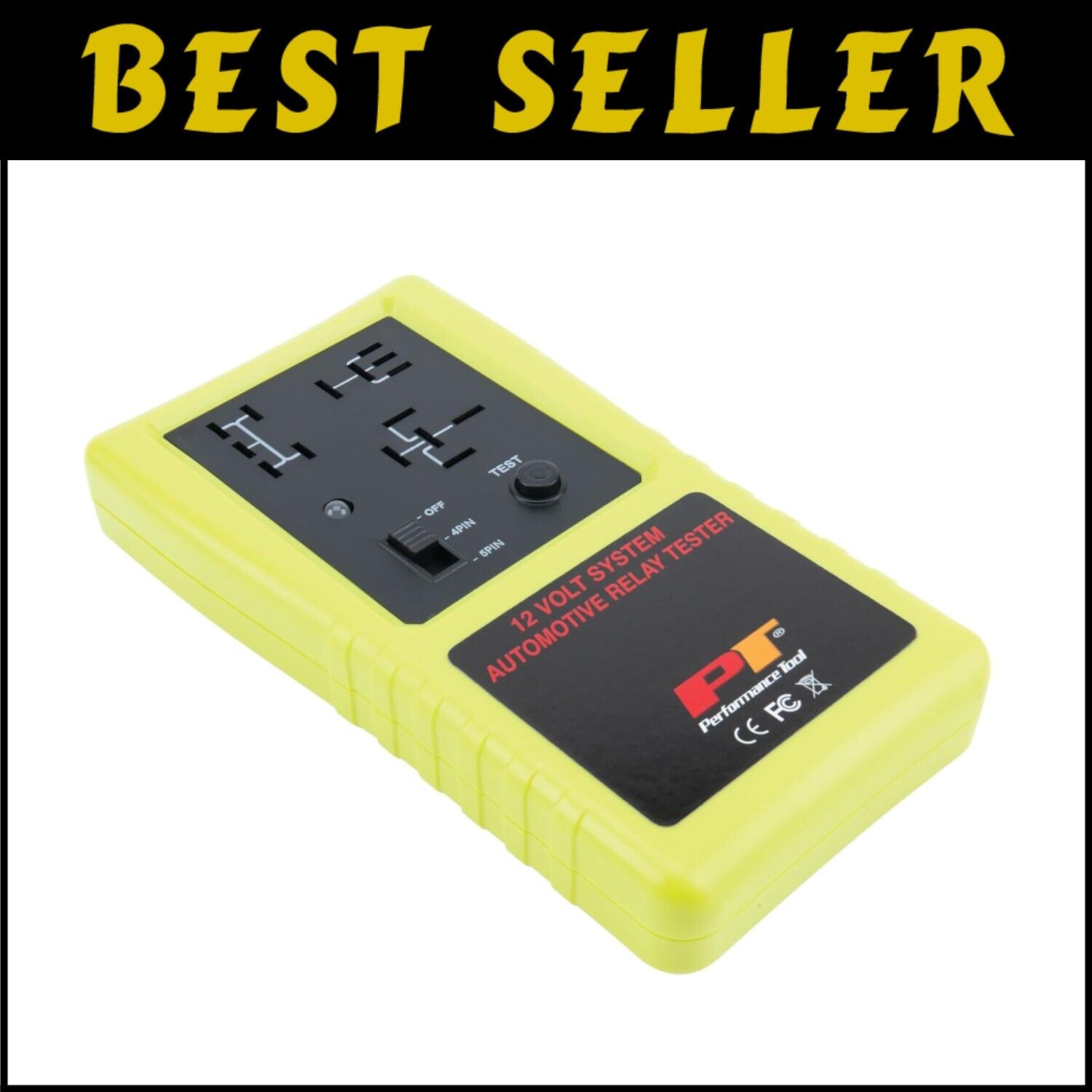 Lightweight Cordless Relay Tester for 12V Automotives - Green/Red LED Alerts