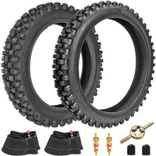 Load image into Gallery viewer, Heavy-Duty 60/100-14 + 80/100-12 Tires &amp; Inner Tubes for Smooth Motocross Rides