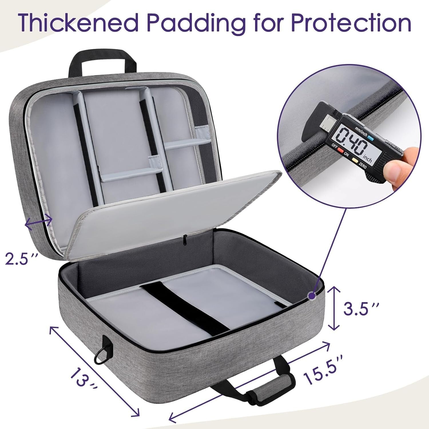 Protective DJ Mixer Bag with 10mm Padding - Spacious Audio Gear Organizer