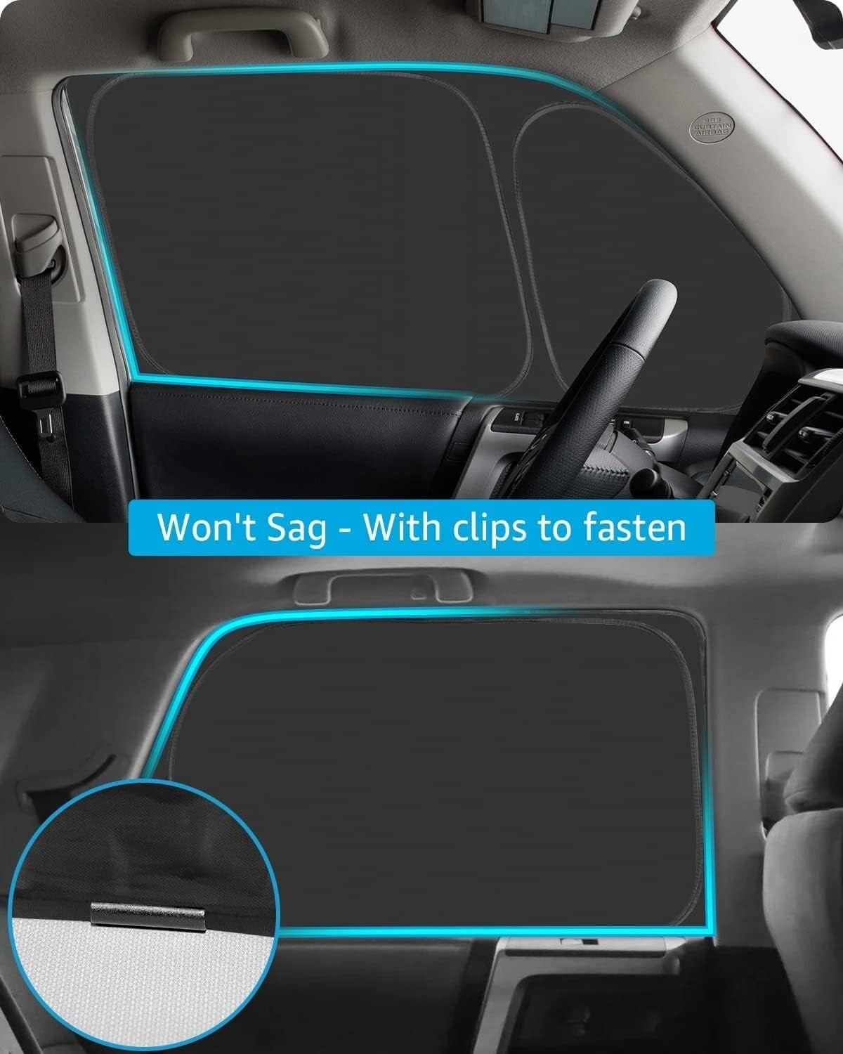 Lightweight Opaque Sun Shade Set for 4Runner - Comfort & Protection on the Road