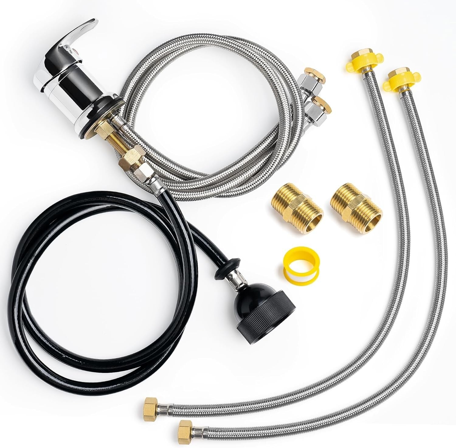 Personalized Salon Shampoo Bowl Faucet with Adjustable Hose & Extra Connectors