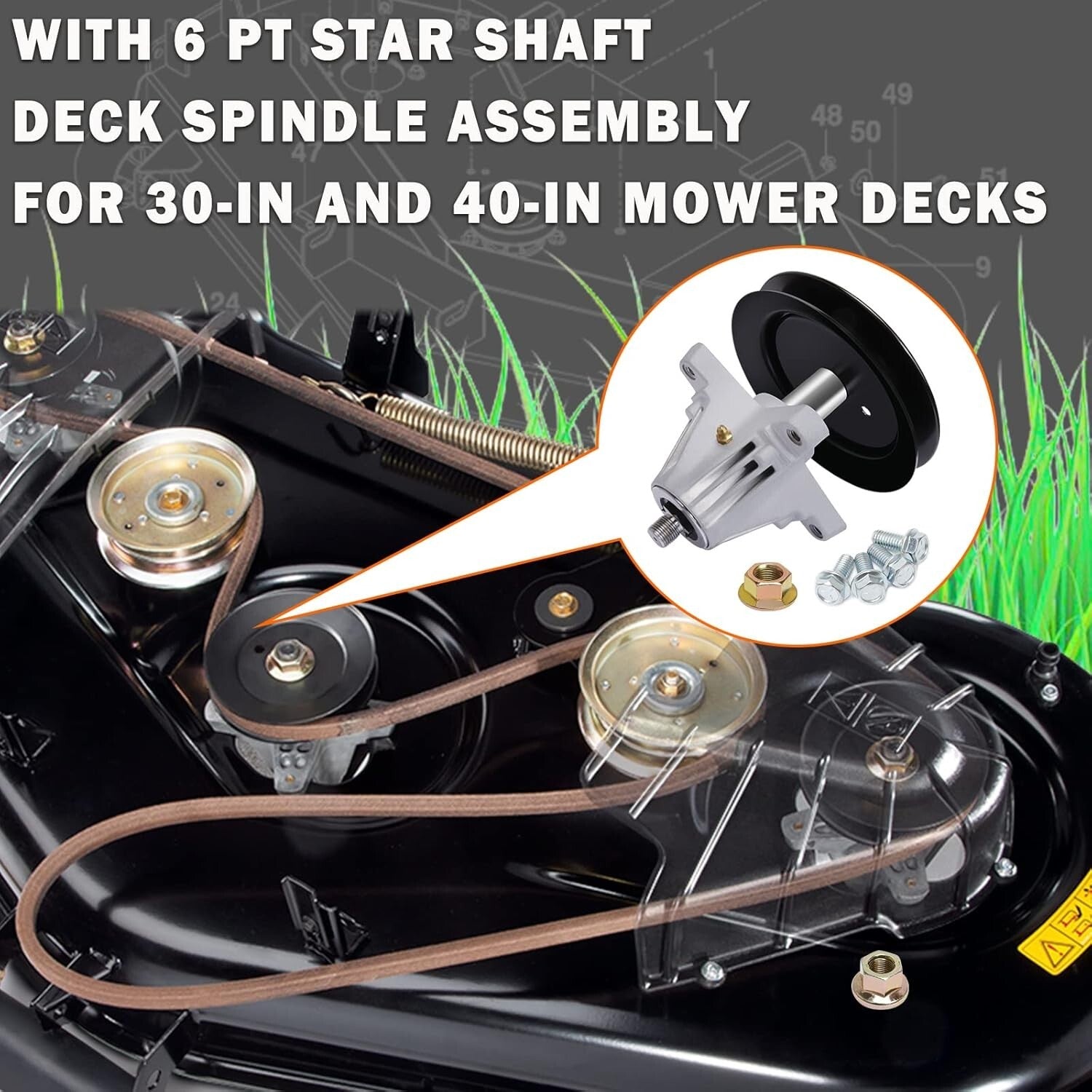 Replacement Spindle Assembly for MTD, Troy-Bilt, Cub Cadet 30 & 42 Inch Mowers