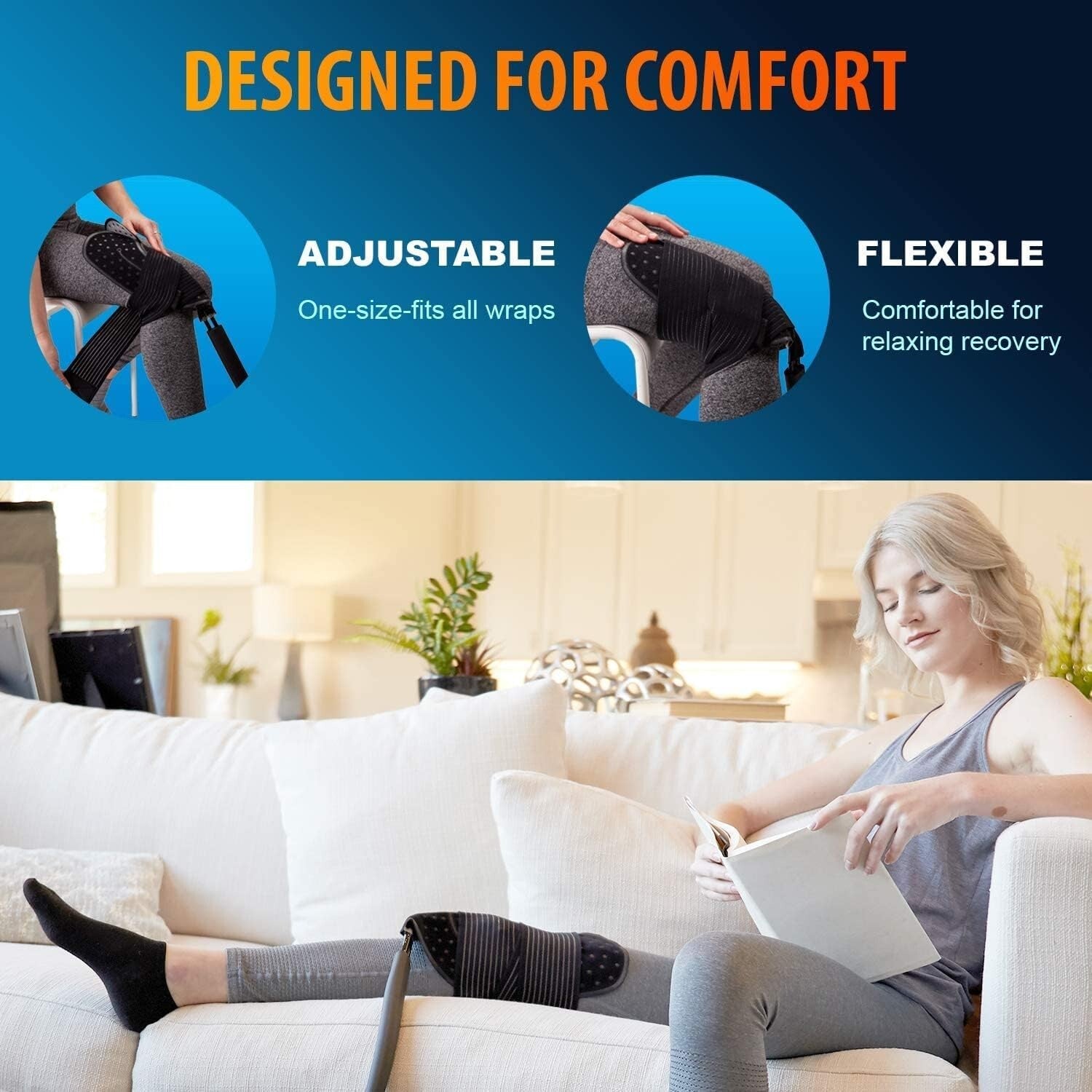Adjustable Ice Therapy Machine with Extra Long Tubing for Consistent Relief