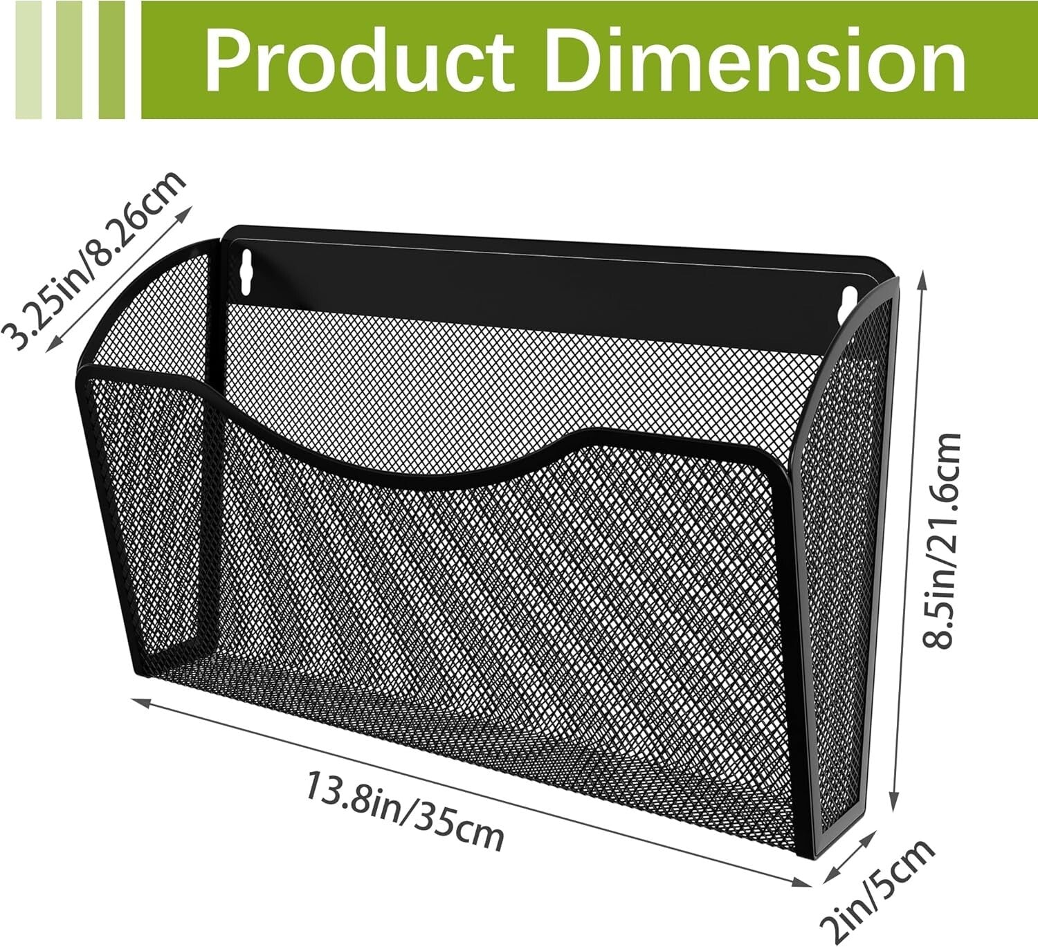Durable Mesh Wall File Organizer | 6 Pocket Design for Optimal Space Utilization
