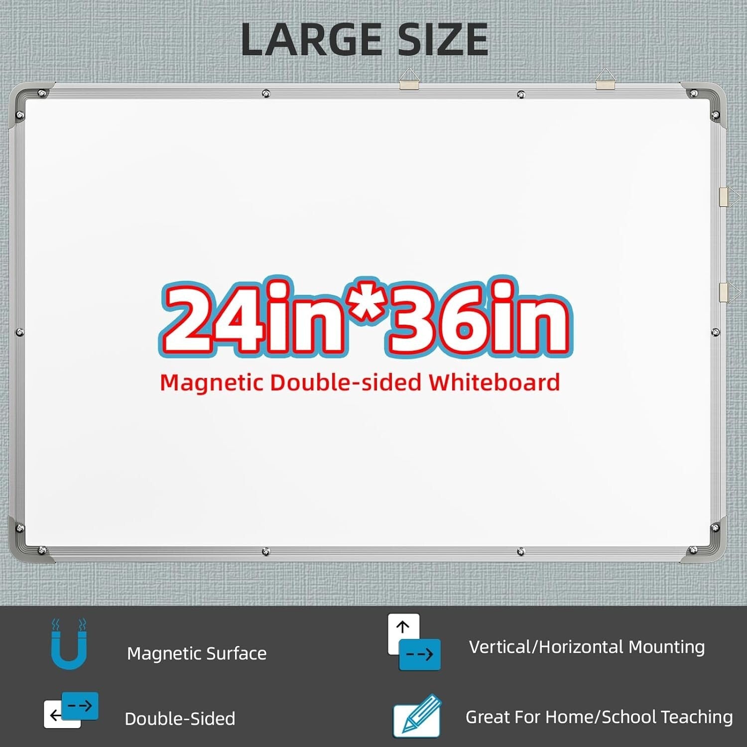 2-in-1 Magnetic Dry Erase Calendar and Blank Whiteboard for Creative Planning