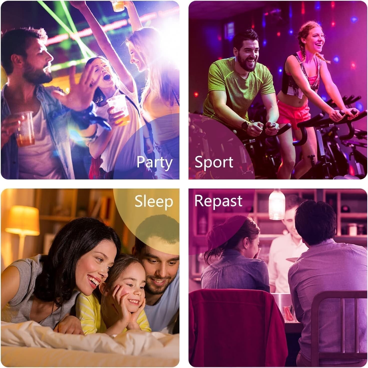 12-Pack Color Changing E12 LED Candelabra Bulbs with Remote Control - 560 Lumens