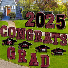 Load image into Gallery viewer, Neon Graduation Yard Decorations - 20 Inspirational Signs for Class of 2025