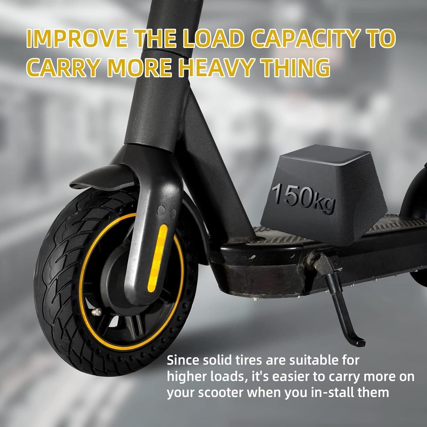 9.41 Inch Solid Rubber Tire for Electric Scooters - Abrasion and Explosion-Proof