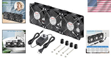 Load image into Gallery viewer, Compact 120mm x 38mm Exhaust Fan with Speed Controller, Ideal for Electronics