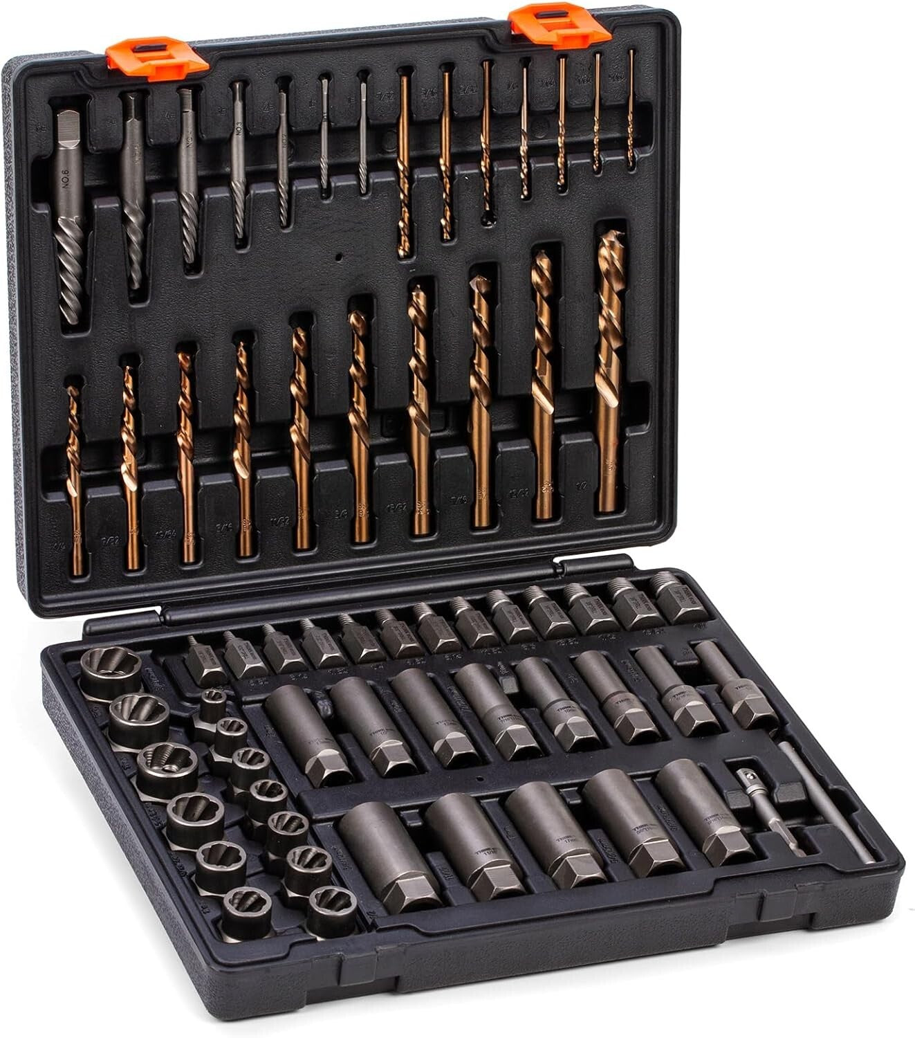 Complete 65-Piece Easy Out Extractor Kit for Removing Stripped Bolts and Nuts