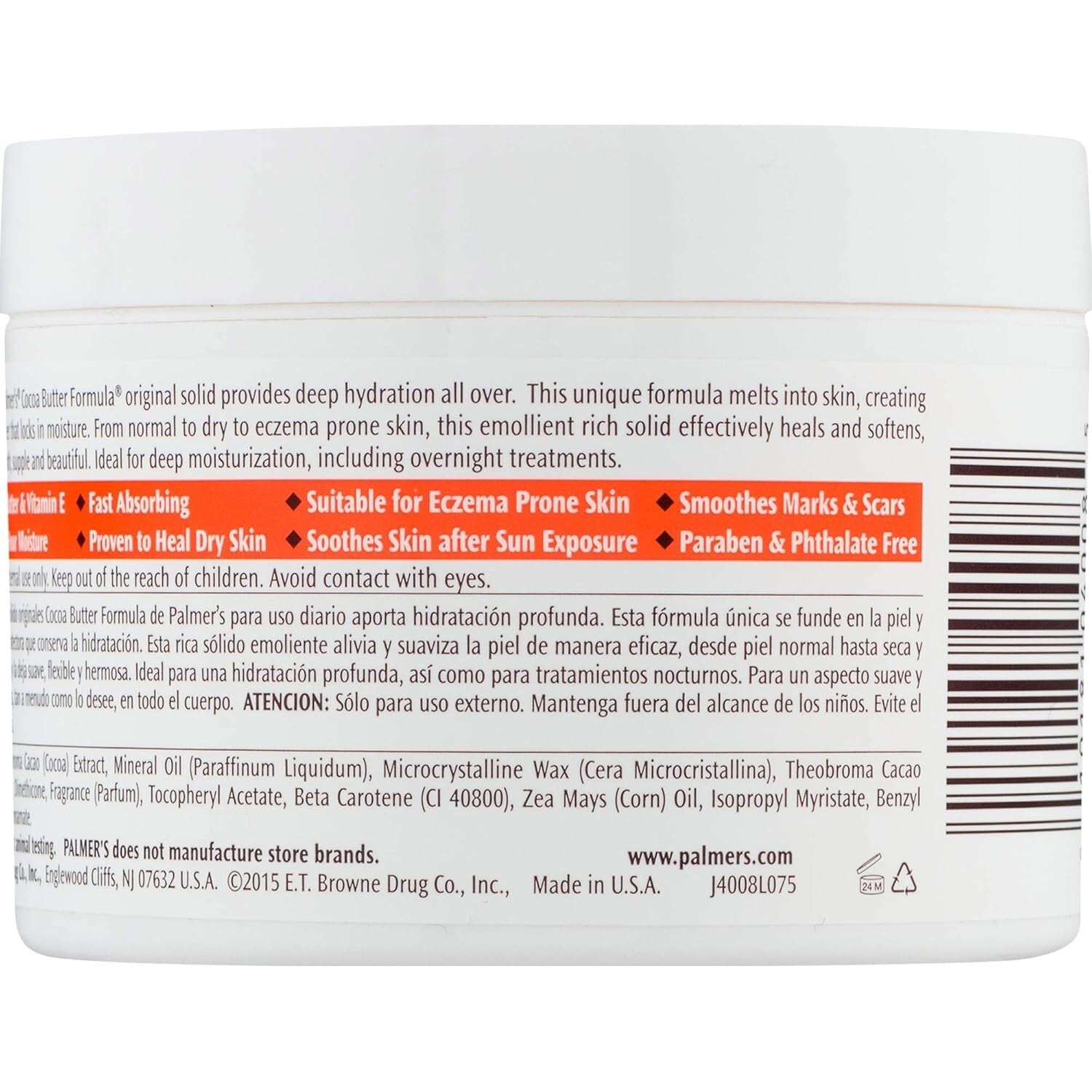 Solid Cocoa Butter Lotion - 7.25 Oz Each, Pack of 12 for Lasting Skin Hydration