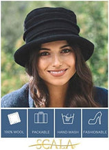 Load image into Gallery viewer, Hand-Washable Women's Stylish Boiled Wool Cloche Hat - Travel Friendly