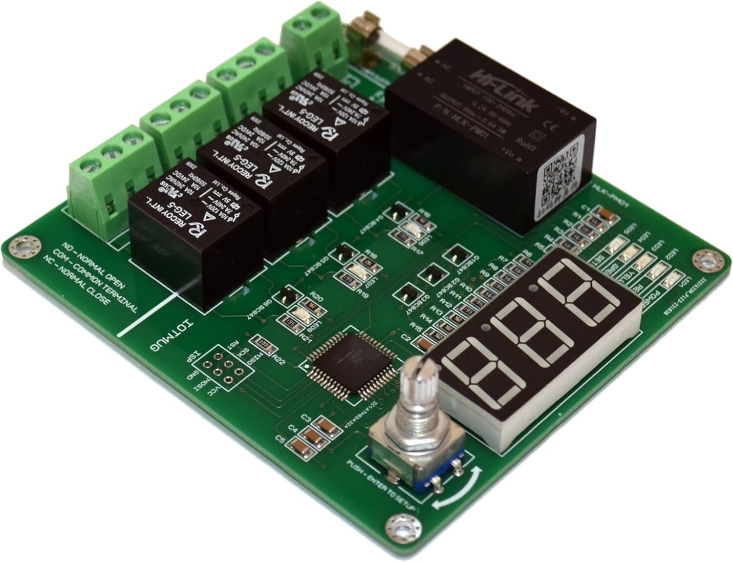 High-Efficiency 3-Channel Traffic Signal Relay with Integrated Status Indicators