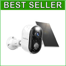 Load image into Gallery viewer, Battery Powered Outdoor Security Camera: Waterproof, 2-Way Talk, Solar Ready