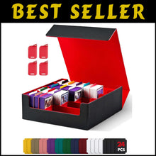 Load image into Gallery viewer, Premium MTG Commander Deck Box with Colorful Dividers and Magnetic Closure