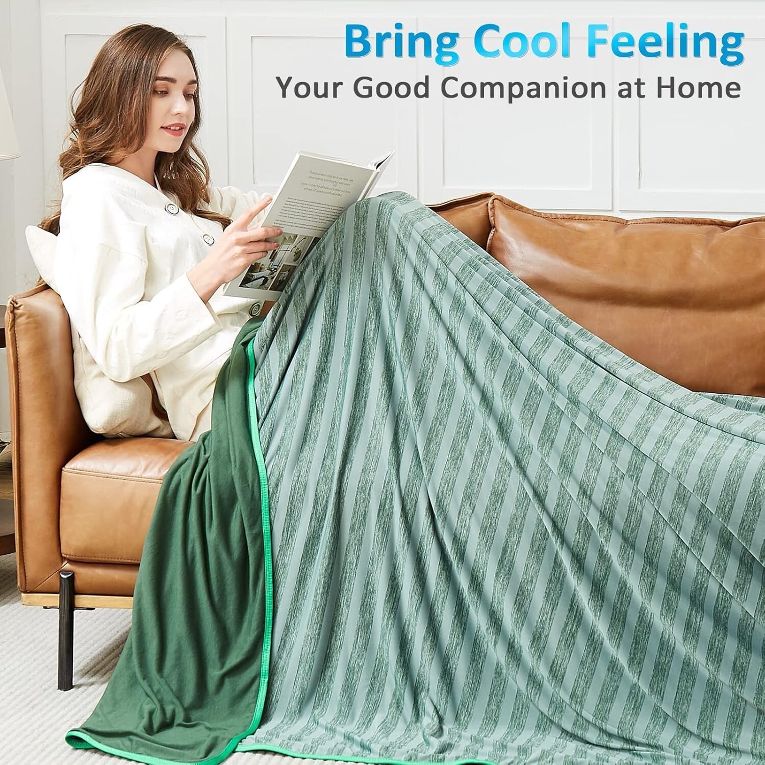 90"x90" Queen Size Cooling Blanket for Hot Sleepers - Ultra Breathable Comfort