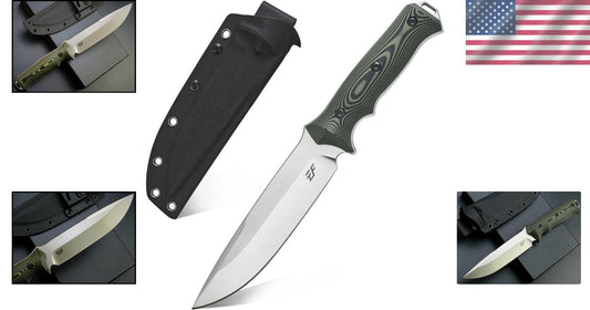 Ergonomic Two-Tone G10 Fixed Blade Knife for Camping & Outdoor Adventures