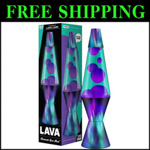 Load image into Gallery viewer, The Original 14.5" Retro Lava Lamp - Purple Wax and Teal Liquid for Home Decor