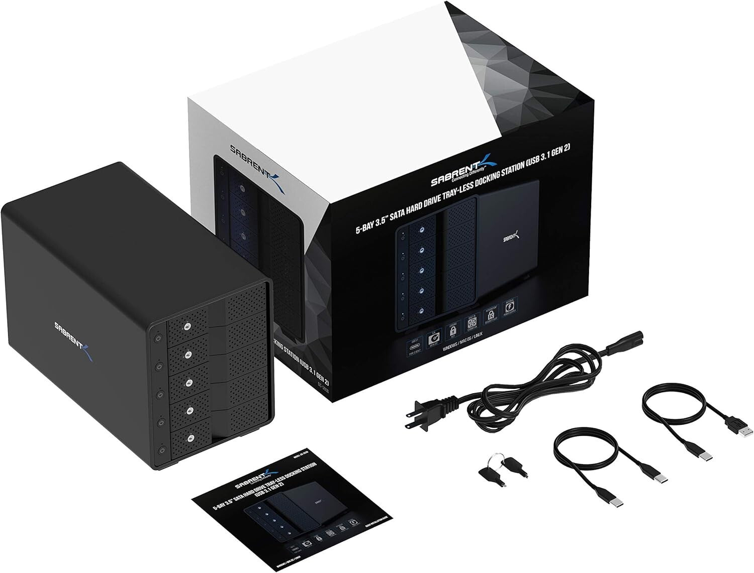 Effortless Data Management: 5-Bay SATA Docking Station with 10Gbps Transfer