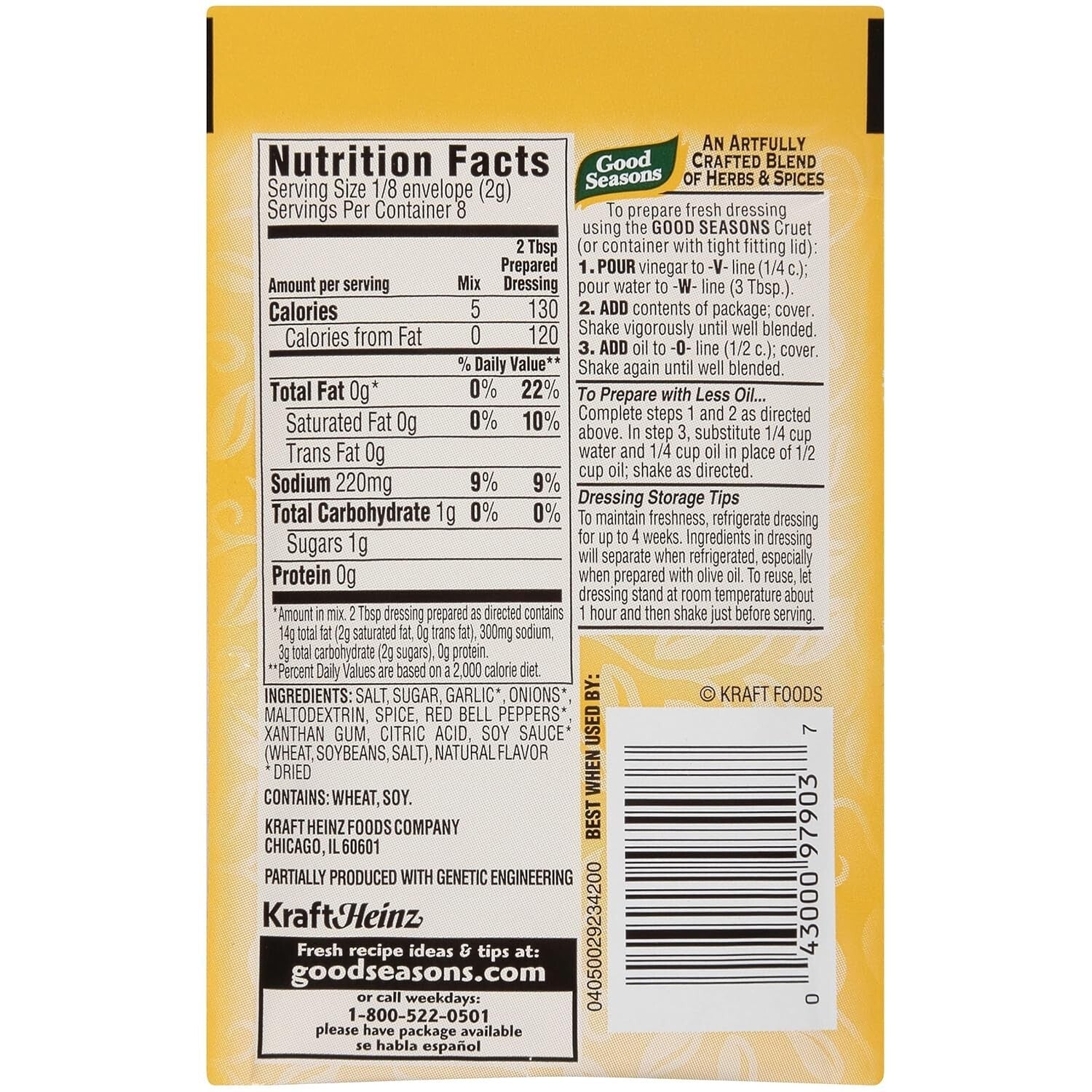 24 Pack Zesty Italian Recipe & Salad Dressing Mix - Easy & Flavorful Solution