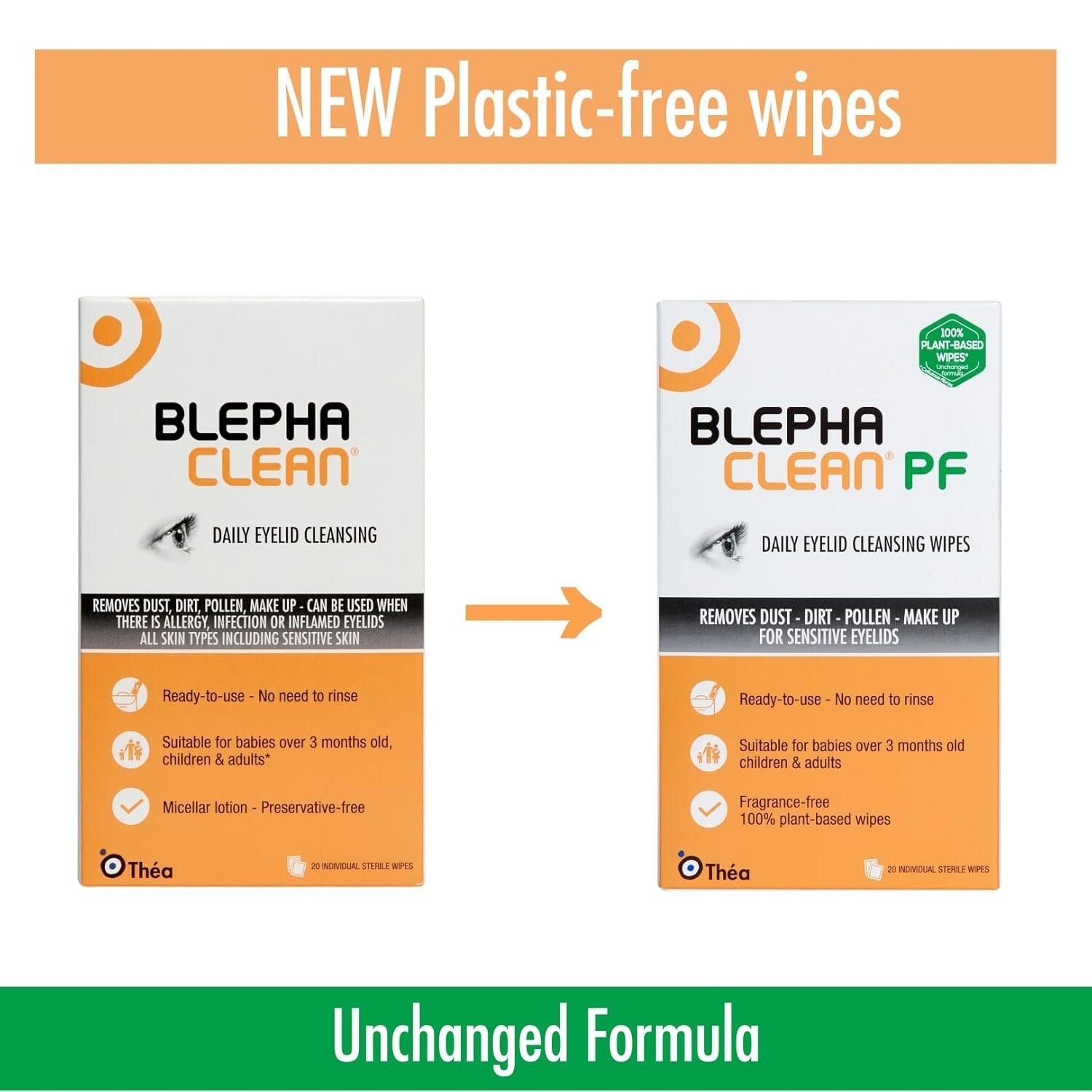 60 Sterile Fragrance-Free Eyelid Wipes for Daily Hygiene & Blepharitis Care
