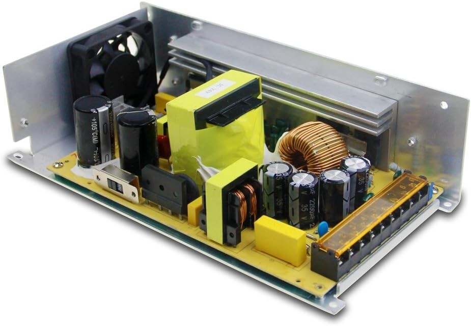 Efficient 24V 25A Adapter with Built-in Cooling Fan - LED & Electronics Power