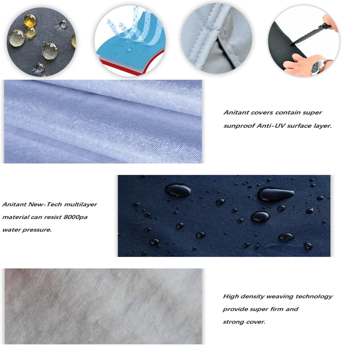 All-Weather Snow Protector Truck Cover with Reflective Strip - Fits 253" Trucks