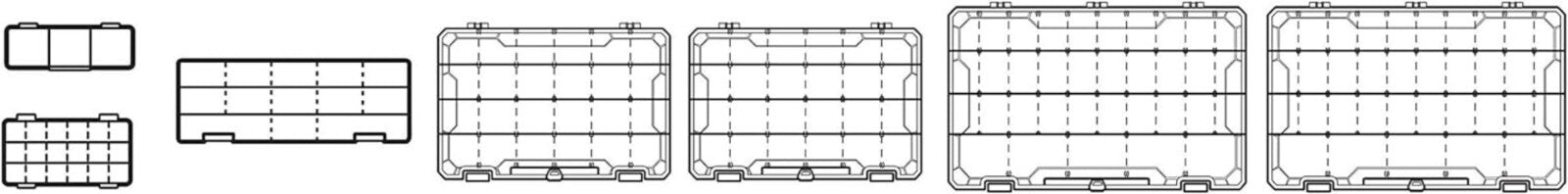 Durable Multiloader Fishing Gear Box with Snap-tight Latch and Tuff Tainers
