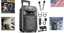 Load image into Gallery viewer, Versatile Bluetooth PA Speaker System with Wireless Mic for Outdoor Performances