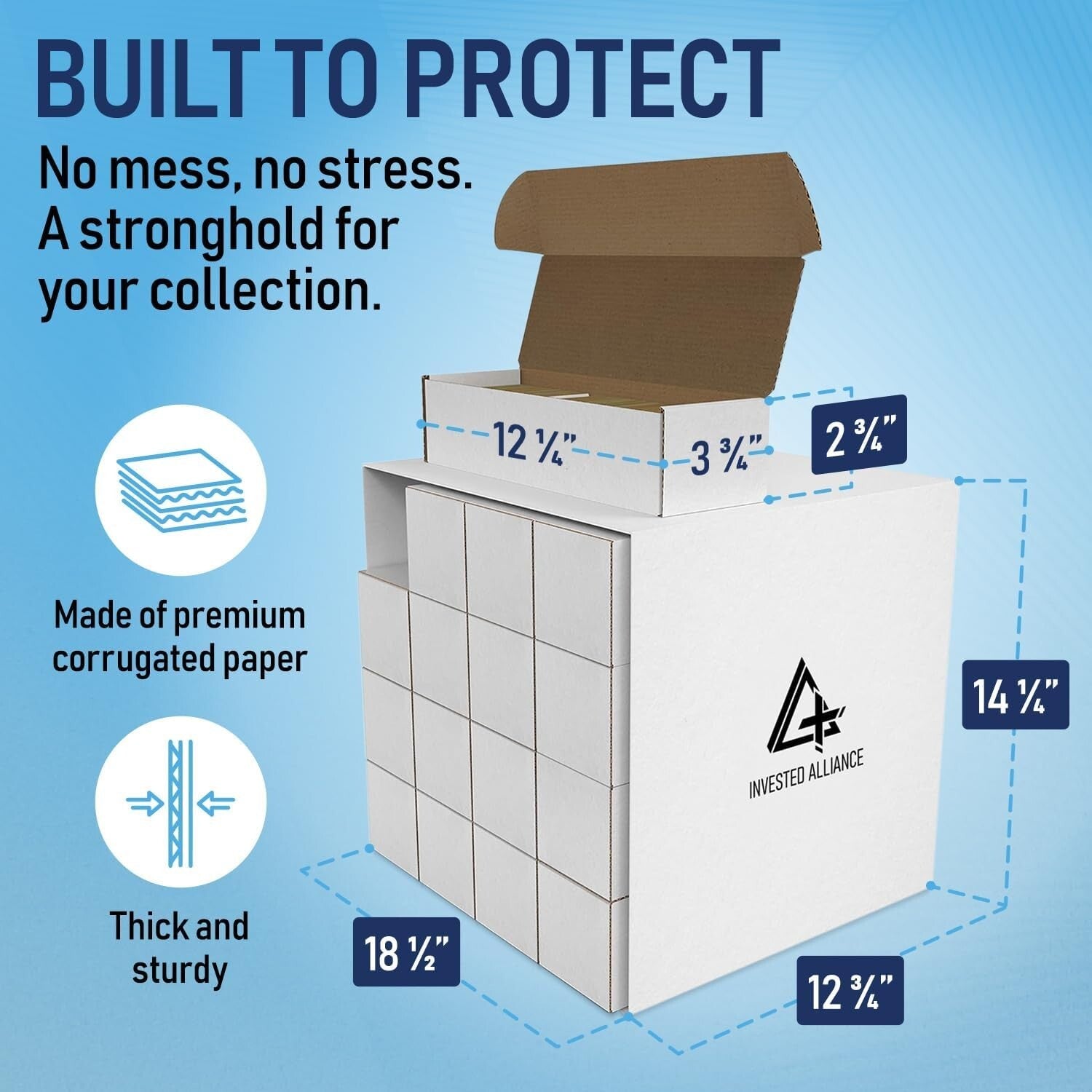 Card House Storage Boxes for Collectors – Durable, Stackable, Easy Access 12.25”