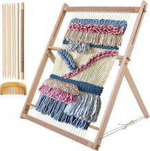 Load image into Gallery viewer, Traditional Weaving Loom with Stand - Extra-Large Frame for Creative Projects