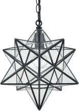 Load image into Gallery viewer, Handcrafted 16'' Clear Moravian Star Hanging Light - Vintage Modern Flair