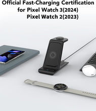 Load image into Gallery viewer, 3-in-1 Wireless Charger for Pixel Watch 3/2, Buds &amp; More - Fast Charging Station