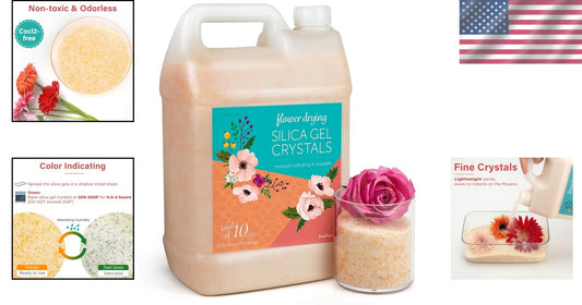 Effortless Flower Preservation with 10 LBS Color Indicating Silica Gel Crystals