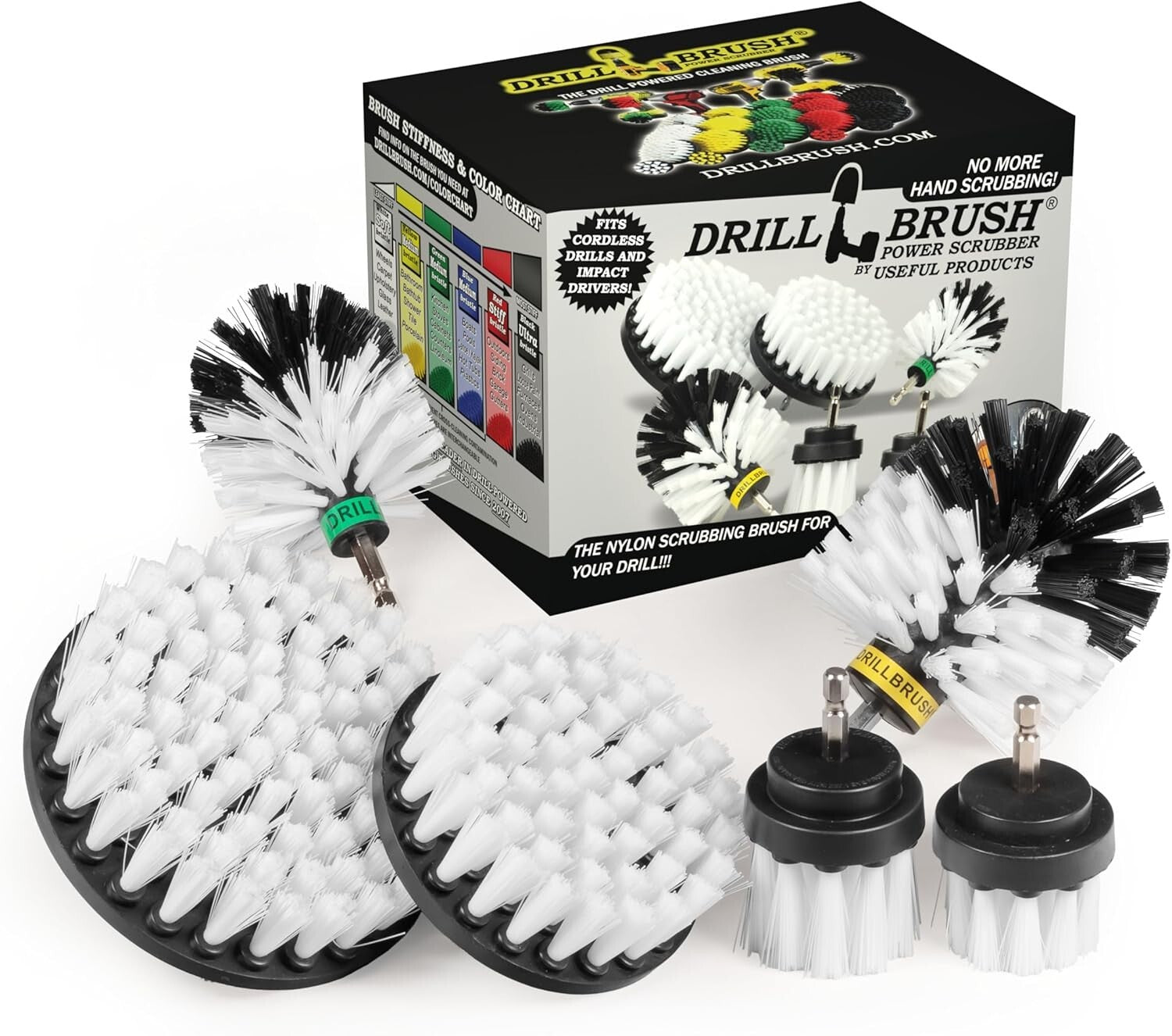 Ultimate Drill Brush Car Wash Kit: 6 Pieces for Perfect Automotive Detailing