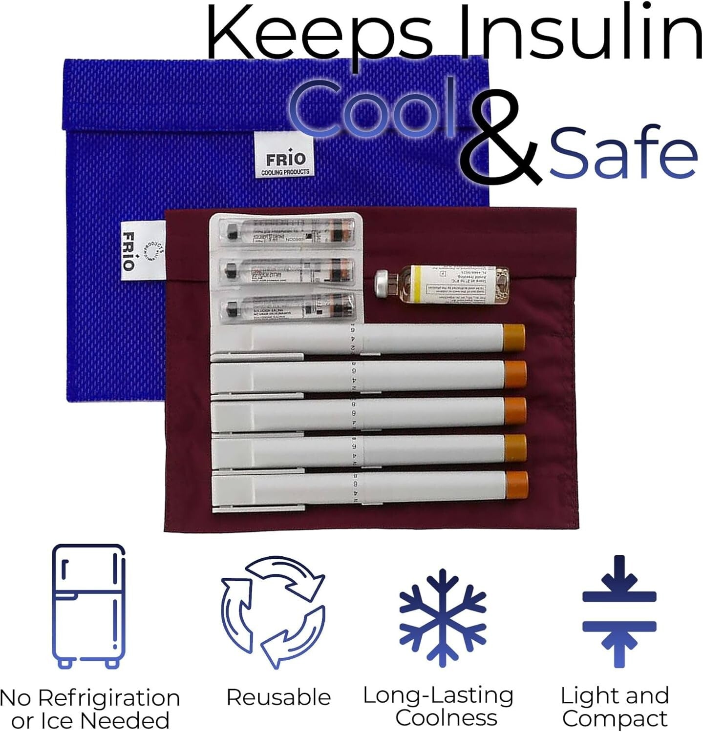 Travel Insulin Bag - Extra Large Capacity, No Ice Packs Needed, Perfect Solution