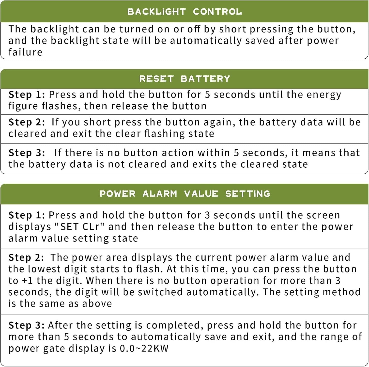 2-Pack LCD Digital AC Power Meters with 100A CT for Home & Business Use